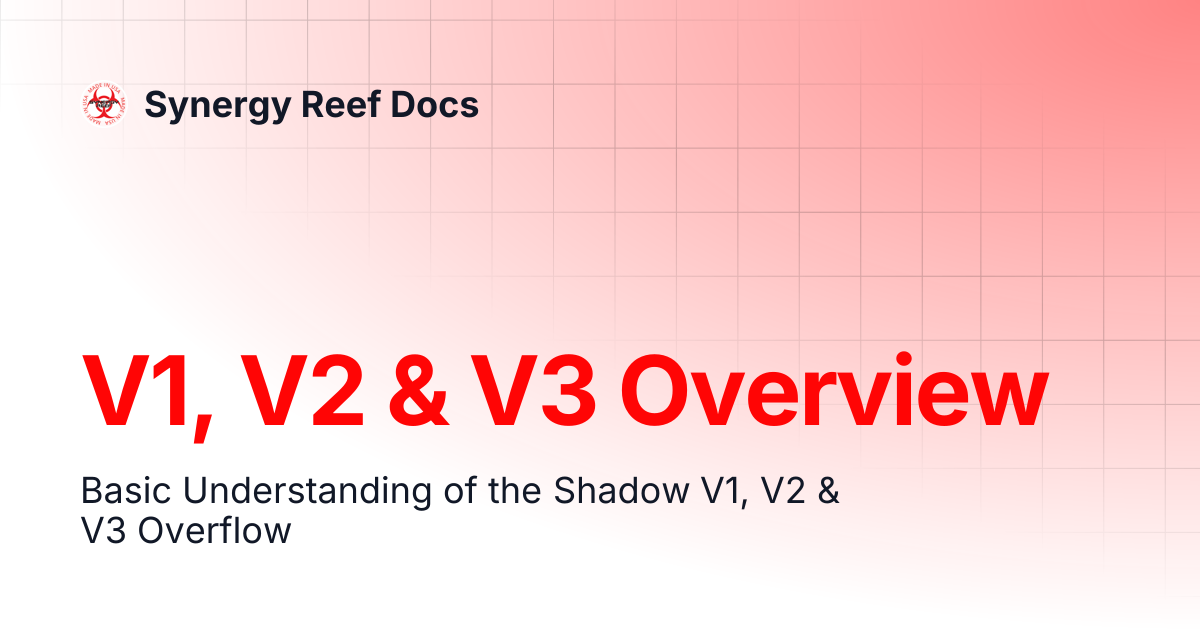 V1, V2 & V3 Overview | Synergy Reef Docs